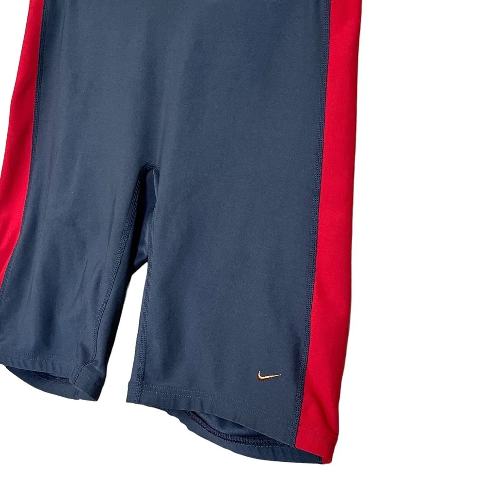 Nike Mens Active Workout Shorts XL Gray Orange Stretch Exercise Gym Training